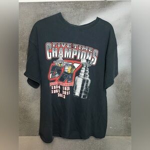 2013 Chicago Blackhawks Five Time Champions Stanley Cup Shirt